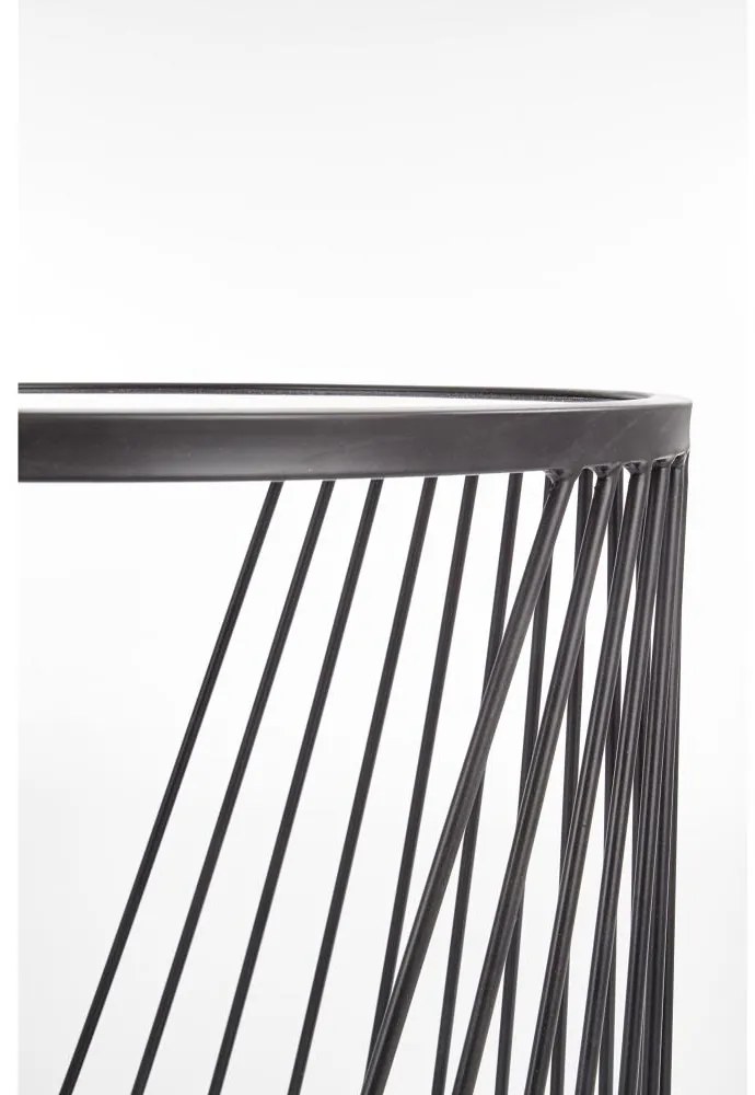 Masa de cafea Antilla, transparenta/neagra