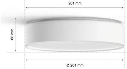 Philips Hue ENRAVE S LED 9,6W 230V pr. 261 mm alb cu LED și DO