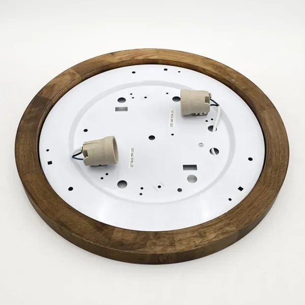 Plafonieră Brilagi BELLADONNA 2xE27/15W/230V d. 40 cm alb/stejar nuc