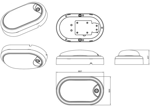Philips PROJECTLINE LED 15W 230V IP54 lampă de perete cu senzor