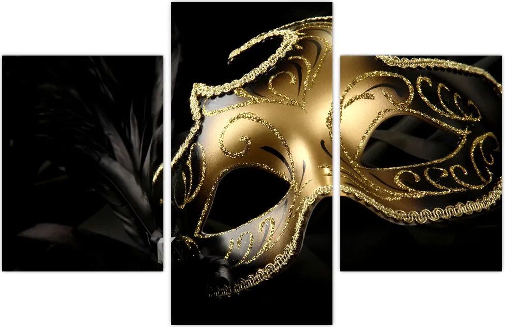 Tablou masca aurie (90x60 cm)