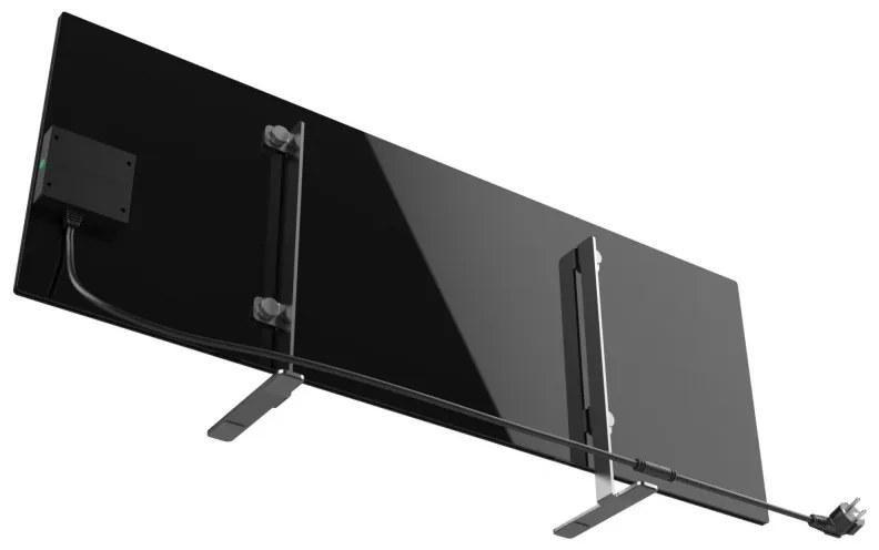 Resigilat: Convector electric AENO AGH0002S, 700W, 30 m², Afisaj LED, Aplicatie mobila, Ultra subtire, Wi-Fi, Negru