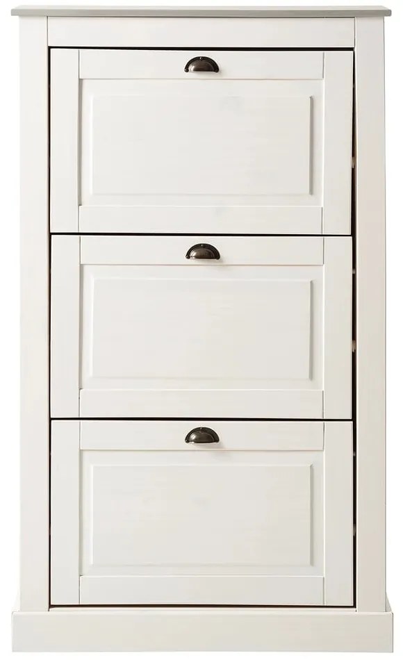 Pantofar alb cu deschidere înclinată din lemn de pin Toby – Støraa