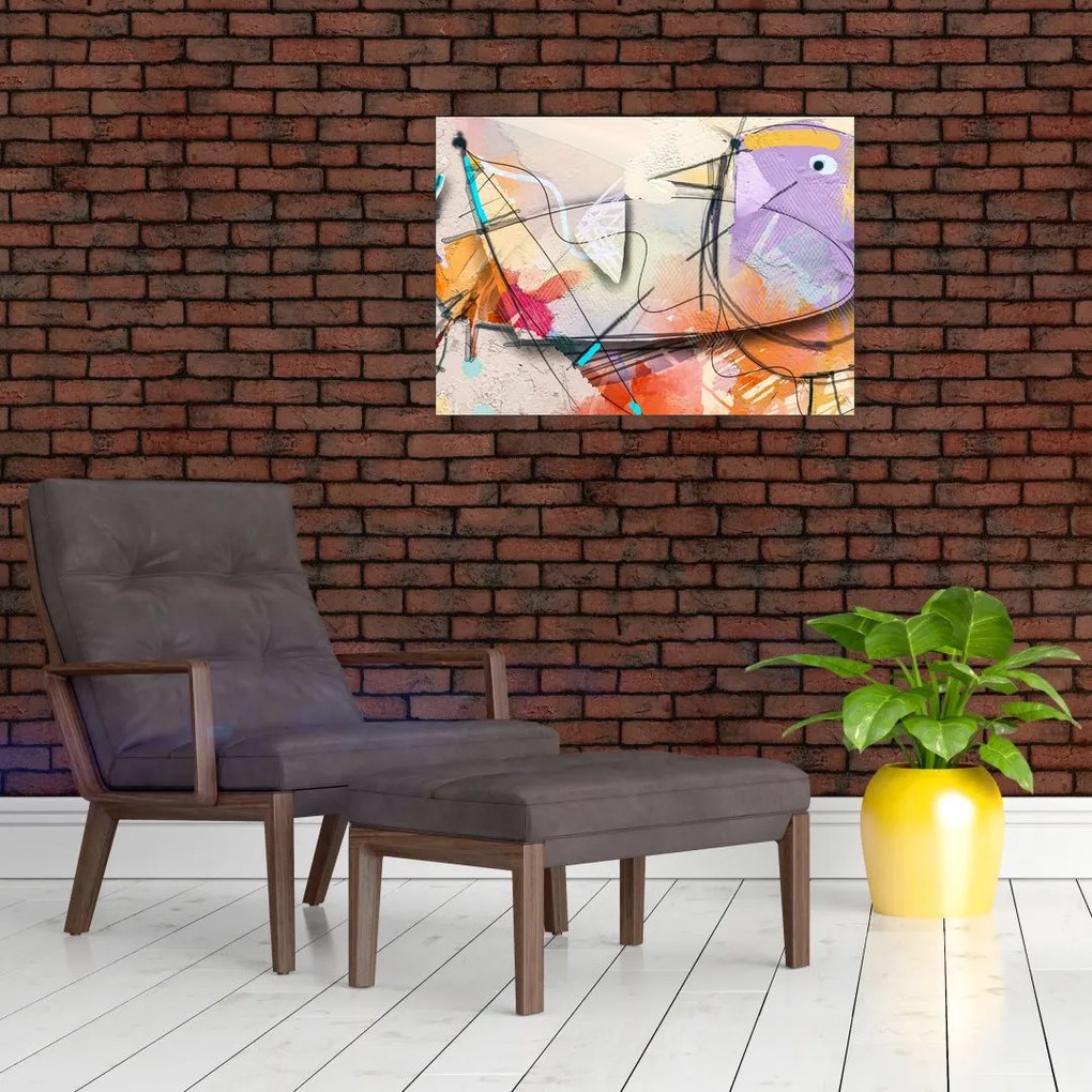 Tablou - Abstract, pasăre (70x50 cm)