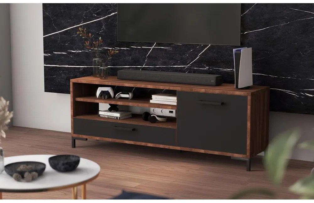 Masă TV Cascade (nuc + negru). 1098748