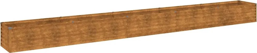 vidaXL Pat de grădină înălțat 482x50x36 cm, oțel corten