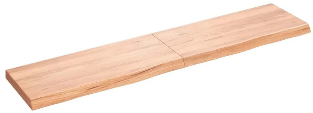 vidaXL Raft de perete maro deschis 180x40x(2-6) cm lemn stejar tratat