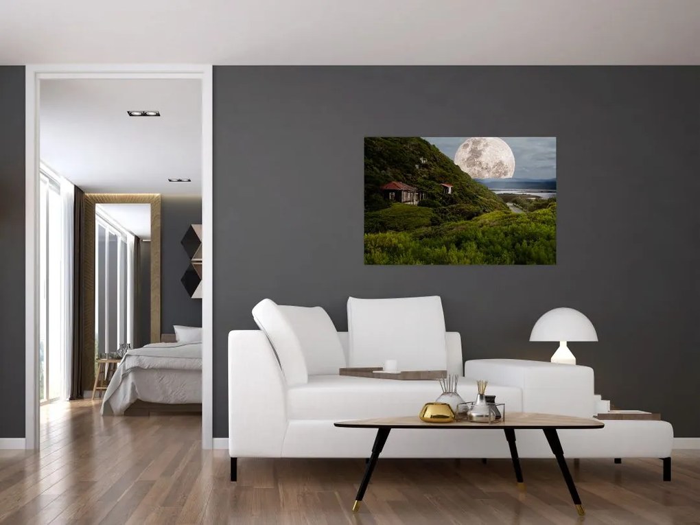 Tablou - peisaj cu luna (90x60 cm)