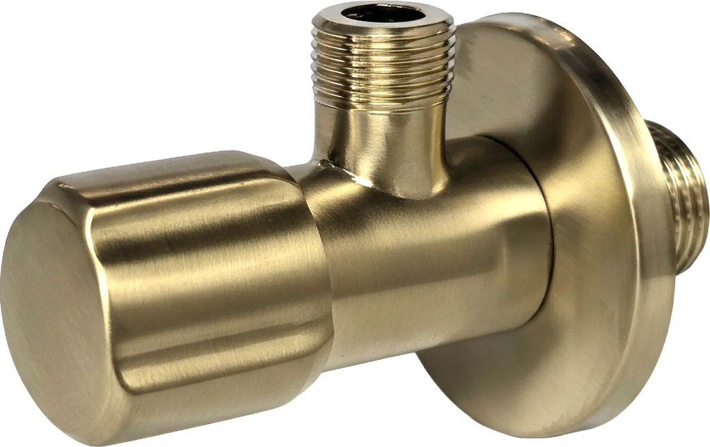 Robinet colțar 02 1/2" x 3/8" Brush Gold