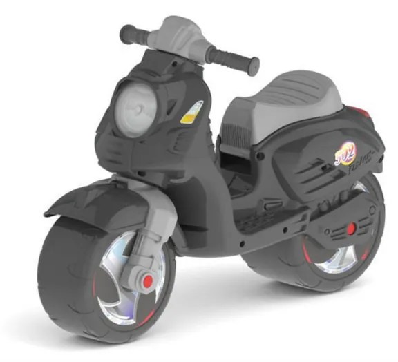 Motocicleta fara pedale pentru copii SCOOTER®, Model deosebit, Suport picioare, Stabilitate marita, Negru