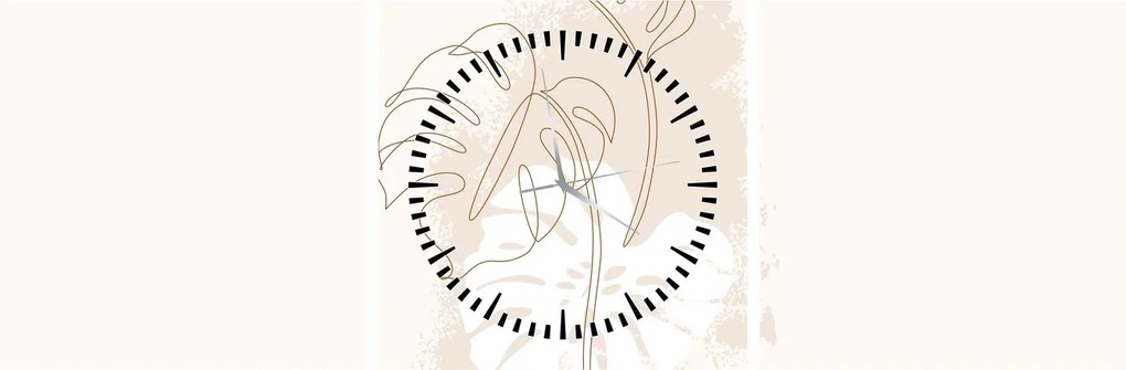 Tablou - Monstru de linie N⁰1 (cu ceas) (90x30 cm)