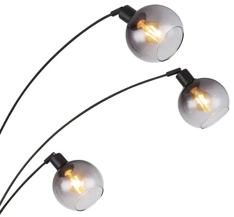 Lampadar, lampa de podea design modern Seymour negru