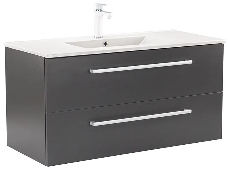 Dulap inferior Vario Clam 100 cu lavoar antracit-antracit