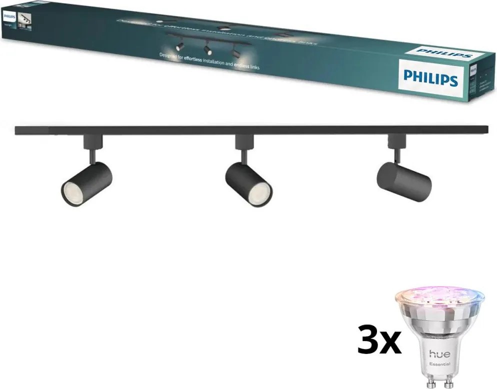 Philips - Spot LED dimabil pe șină, sistem EASYLINK 3xGU10/4,7W/230V 1m negru