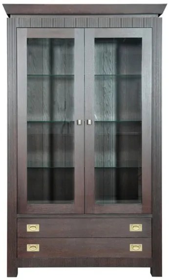 Vitrina Saigon Charchoal, 2Usi + 2Sertare, Negru, 195 x 45 x 115 Cm