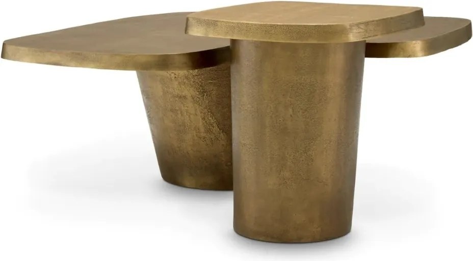 Set de 2 masute LUX, Aluminiu, Alama Vintage, Pierro, 119613 HZ