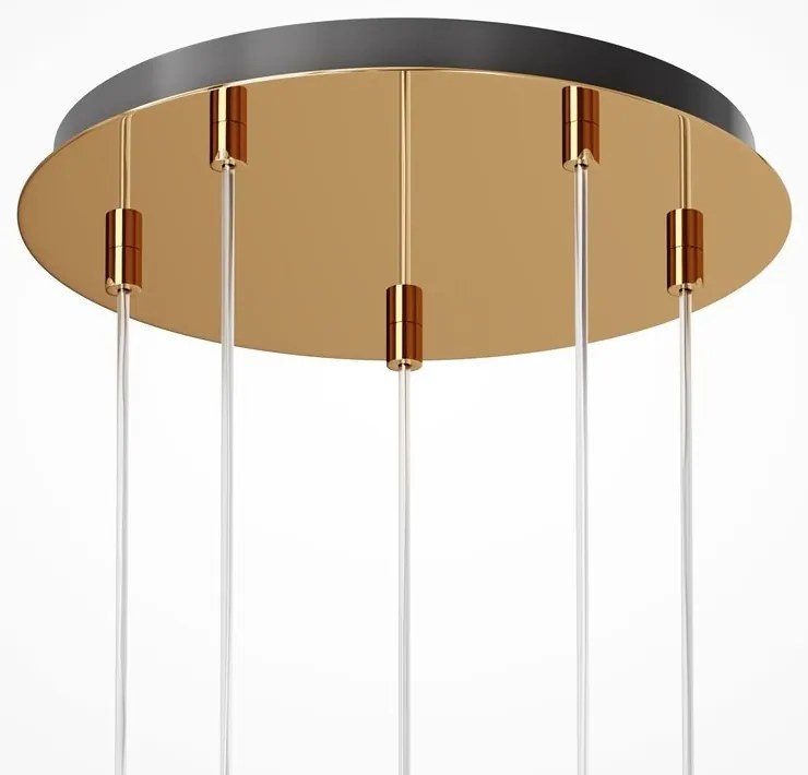 Lustra LED suspendata design modern decorativ Drop 5L auriu