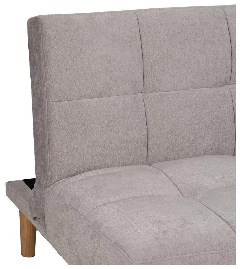 Canapea gri deschis extensibilă cu tapițerie din chenille 178 cm – Ixia