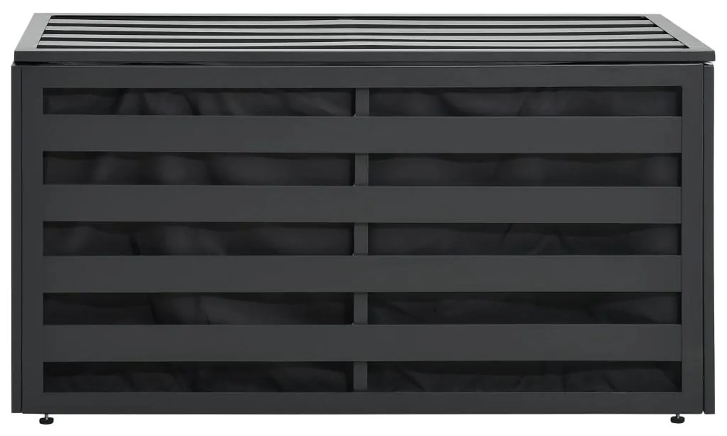 49247 vidaXL Ladă de depozitare grădină, antracit, 100x50x50 cm, aluminiu