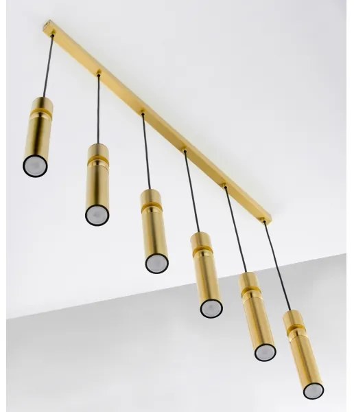 Lustră pe cablu Jupiter 2011 ALAS 6xGU10/10W/230V auriu