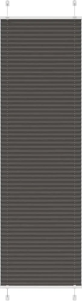 vidaXL Jaluzea plisată negru 65x200 cm Lățime țesătură 64,4cm poliester