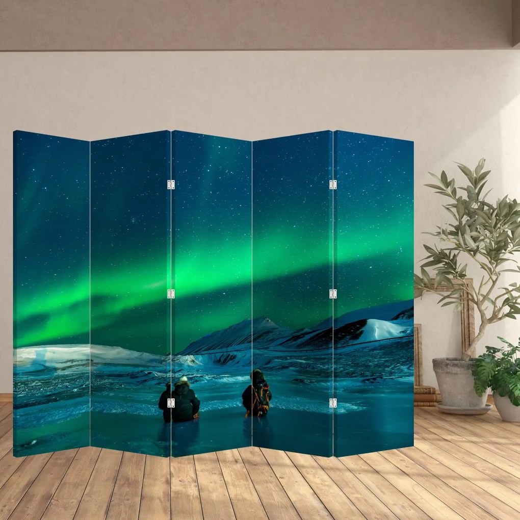 Paravan - Oameni la Aurora borealis (210x170 cm)