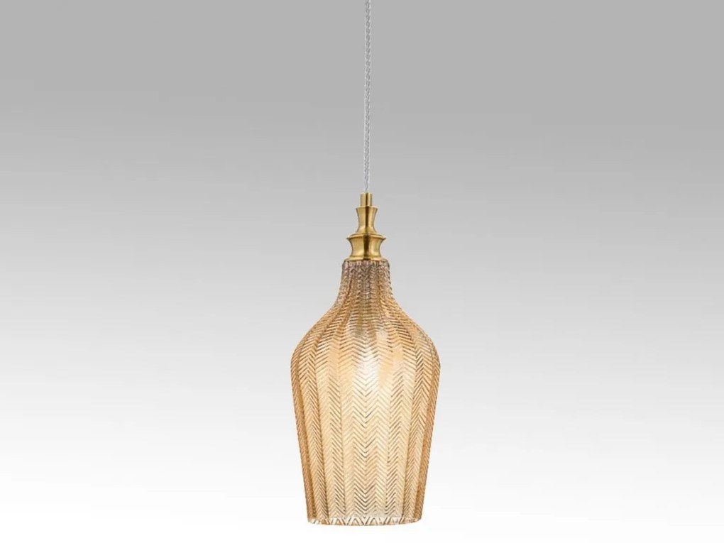 Lustra suspendata, Pendul CLEOFE ambra, alb, cobalt sau ecru