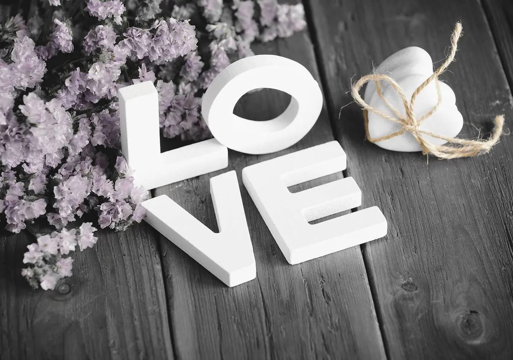 Fototapet - Inscripție  iubire (254x184 cm)