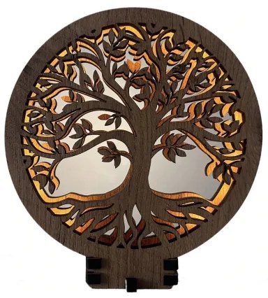 Li-Go 23648/DUB2 - Lampă decorativă de masă LED reglabilă, 12W/230V, 30x31 cm, stejar