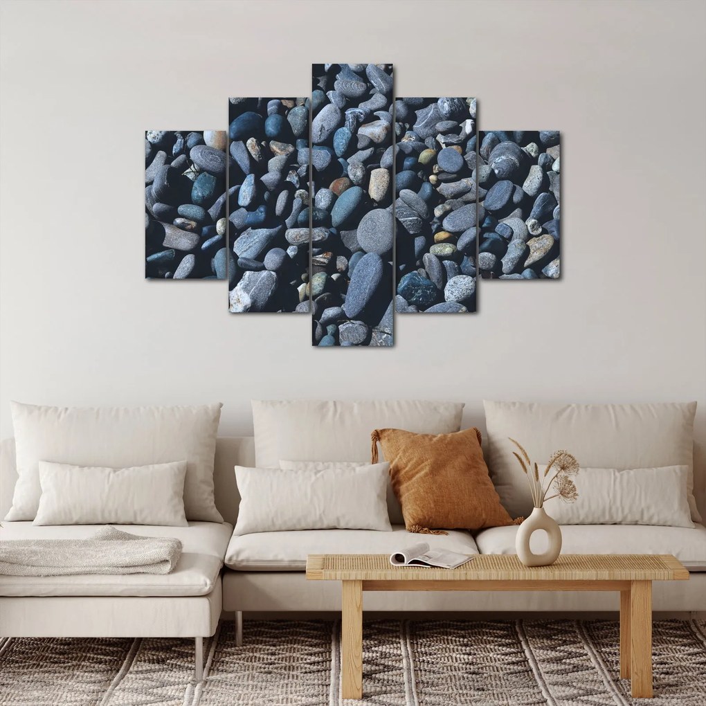 Tabloul cu pietre pe plajă (150x105 cm)