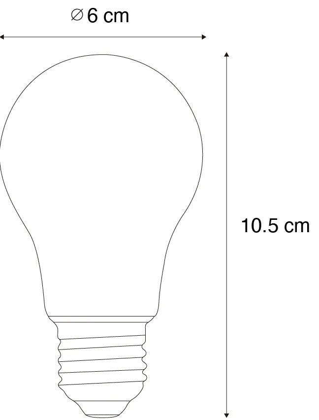 Set de 5 becuri LED E27 dimabile A60 8W 900 lm 3000K