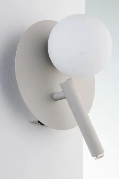Lampă de perete cu spot HOTEL MOOD 1xG9/12W/230V + 1xG9/3W gri