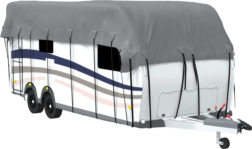 vidaXL Husa de rulota gri 800x300 cm Tesatura netesuta