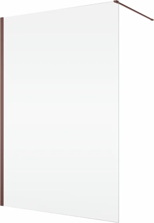 Paravan dus sticla walk-in 100x200 cm, bordeaux metal, sticla 8 mm, Ronal Easy D40 Bordeaux metal, 1000x2000 mm