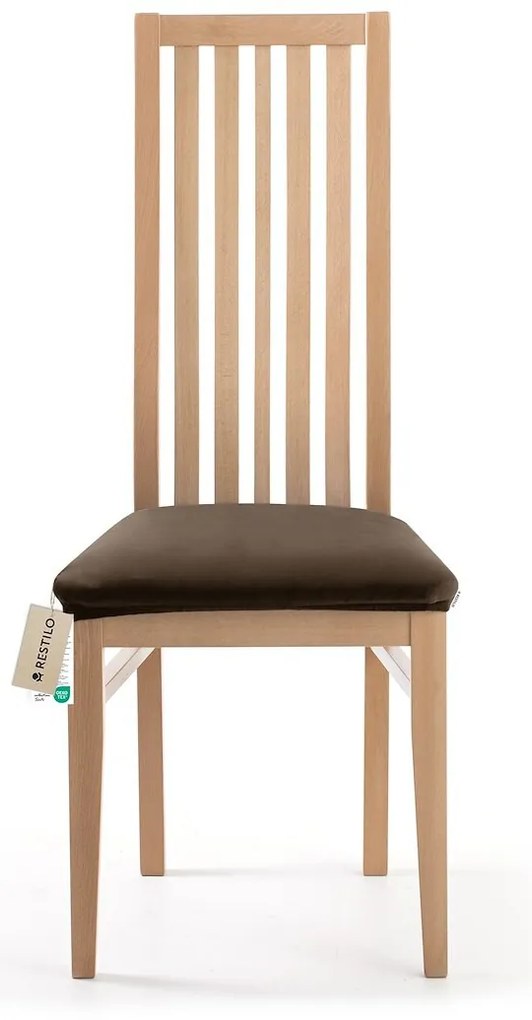 Restilo Husă elastică pentru scaun Sento maroînchis, 40 x 40 + 5 cm