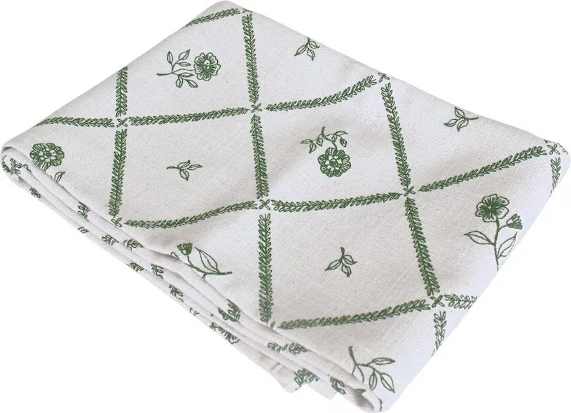 Prosop de bucătărie din bumbac organic 50x70 cm verde, „Lovisa"