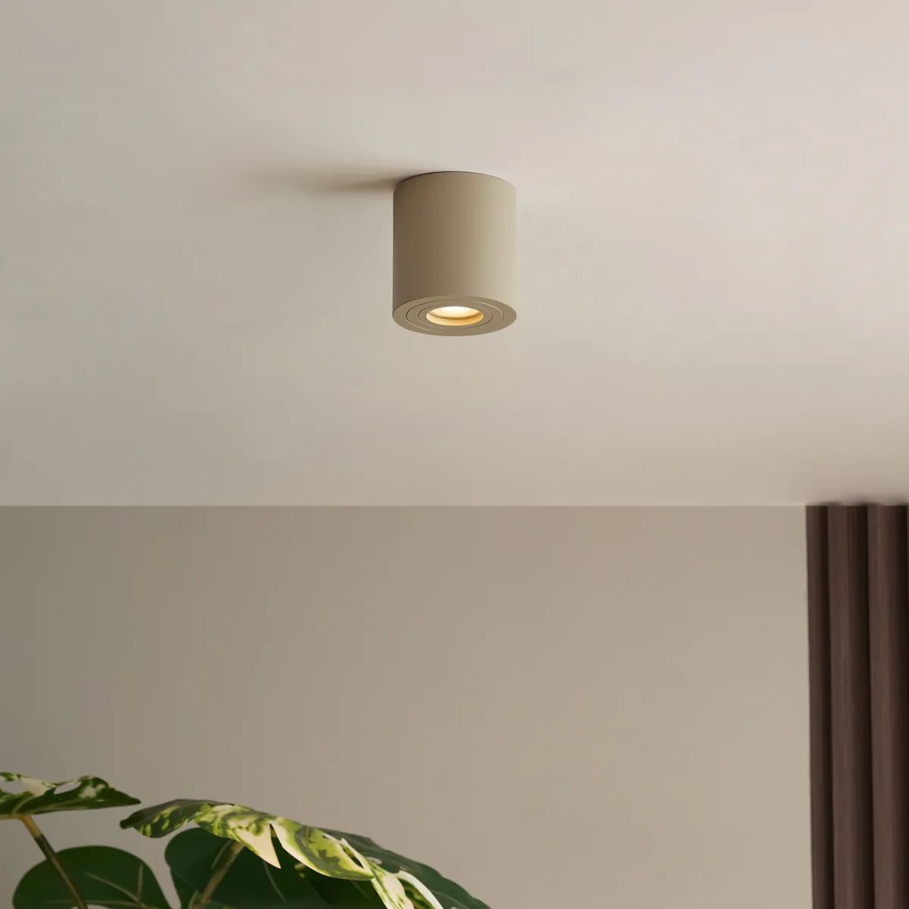 Moderne plafondspot taupe GU10 50mm IP44 - Capa