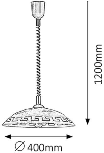 Rabalux 7640 - Lustra ETRUSCO 1xE27/60W/230V