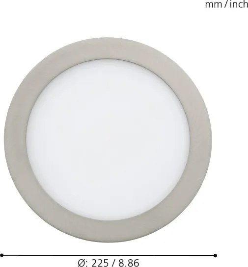 Eglo 33317 - Plafonieră încastrată FUEVA-C LED RGBW, 15,6 W, 230 V, Ø 22,5 cm, dimmabilă