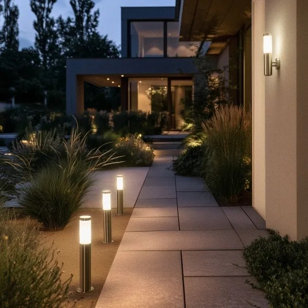 BRILAGI - Lampă LED de exterior ELIA, 1x E27/7W/230V, 4000K, IP44, 50 cm, crom
