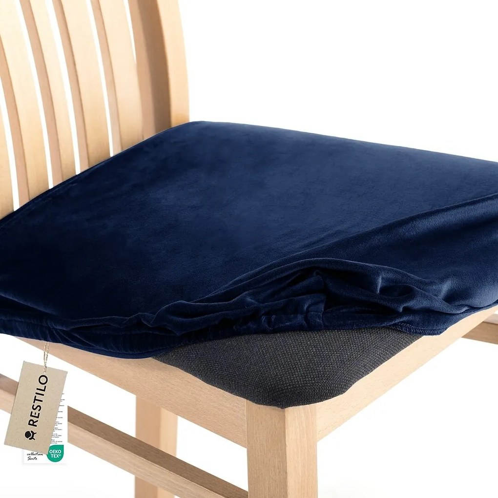 Restilo Husă elastică pentru scaun Sento indigo, 40 x 40 + 5 cm