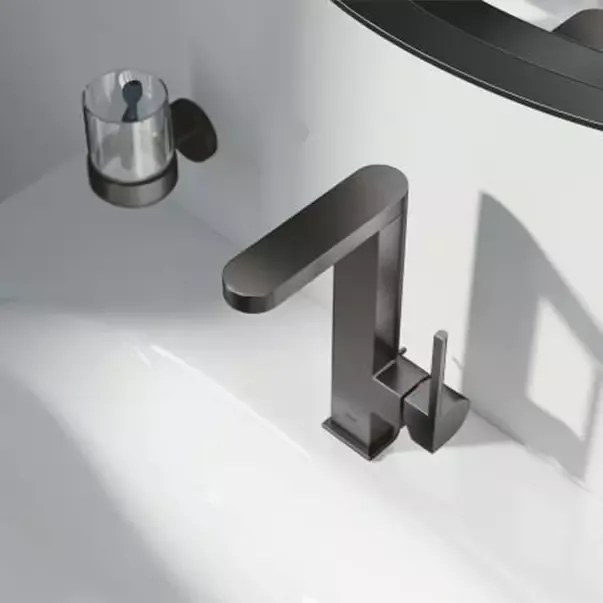 Baterie lavoar inalta Grohe Plus L monocomanda antracit periat Hard Graphite
