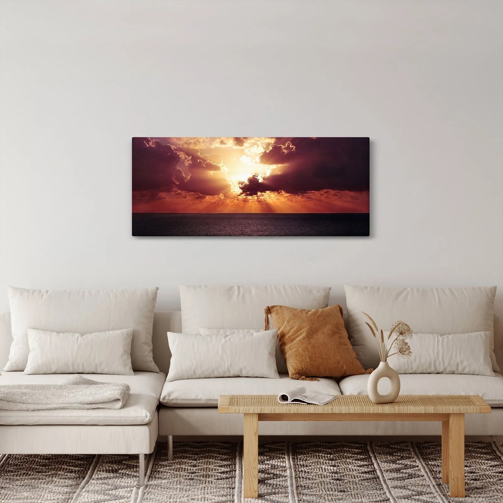 Tablou cu soarele după nori (120x50 cm)