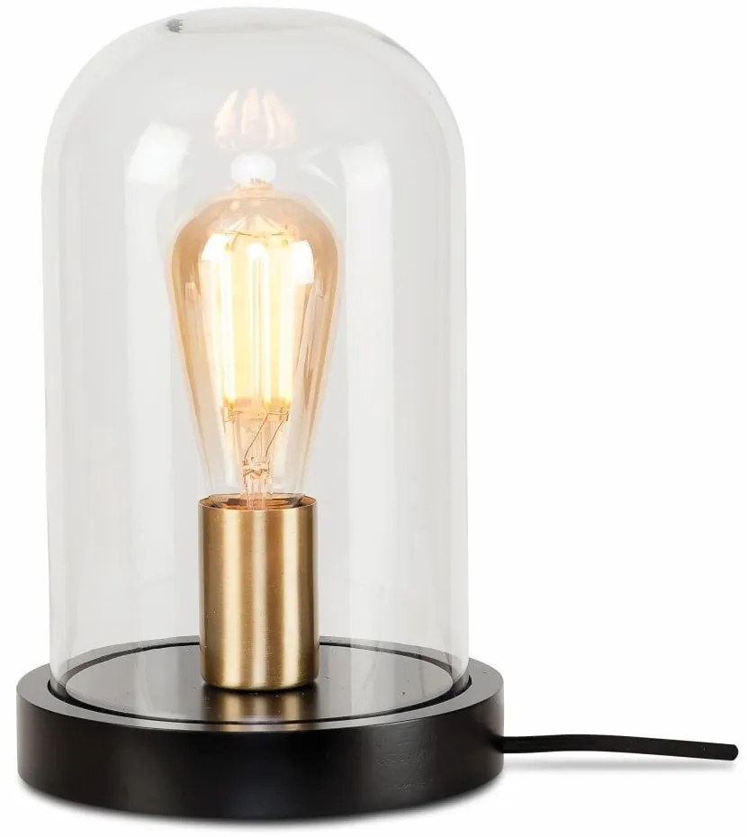 Veioză neagră cu abajur din sticlă (înălțime 30 cm) Seattle – it's about RoMi