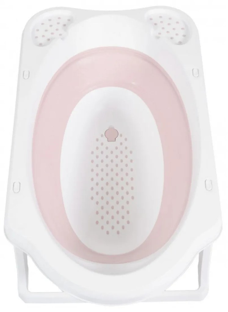 Cadita pliabila cu stender pentru bebelusi si copii NOVOKIDS™ Maoui Folding Tub, Baita bebe, Forma ergonomica, Dimensiuni 84x48x23 cm, Supapa
