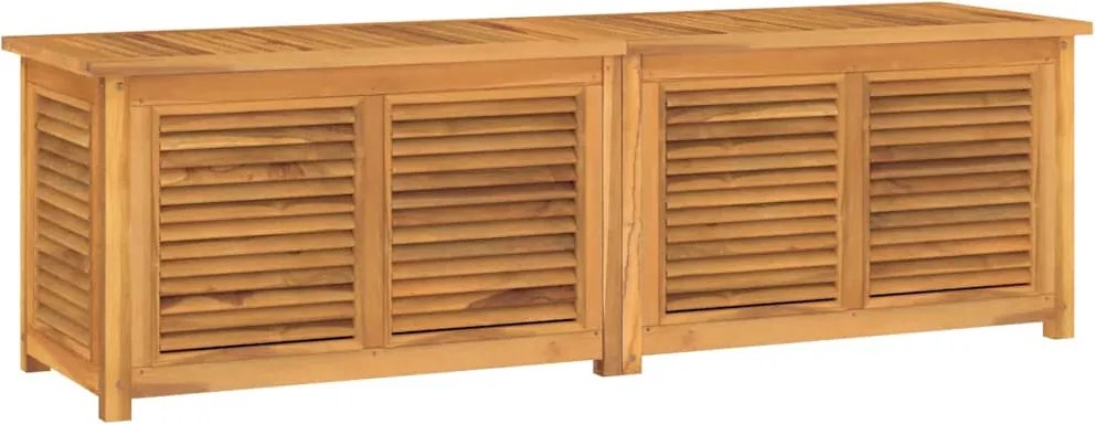 vidaXL Ladă depozitare grădină cu geantă, 175x50x55 cm, lemn masiv tec