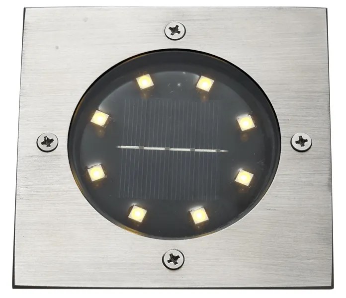 Set de 6 spoturi de sol pătrate din aluminiu incl. LED IP65 Solar - Terry