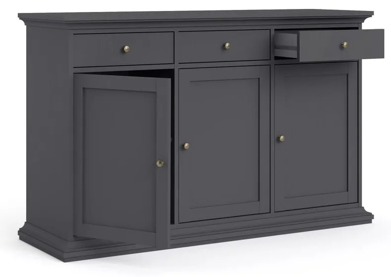 Comodă gri joasă 144x92 cm Paris – Tvilum