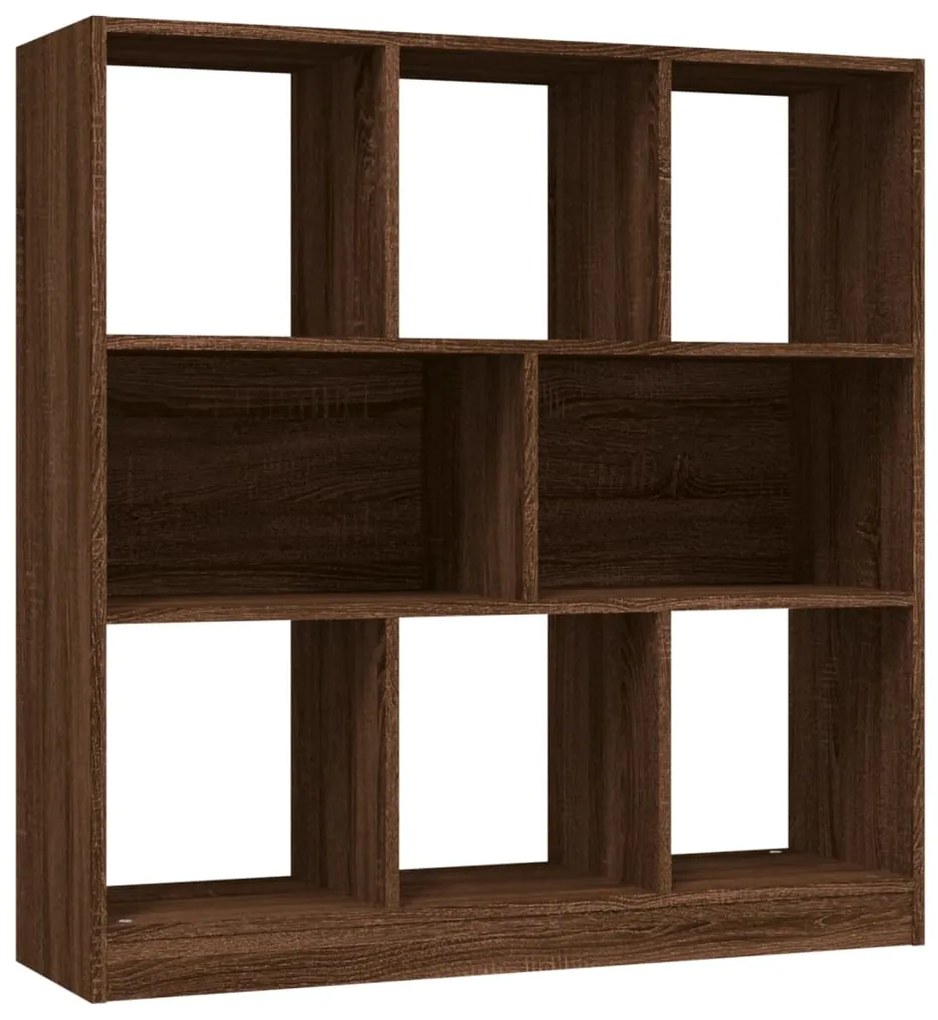 826380 vidaXL Bibliotecă, stejar maro, 97,5x29,5x100 cm, lemn prelucrat