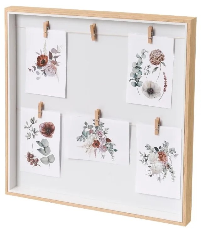 Ramă foto de perete în culoare naturală 43x43 cm – Casa Selección